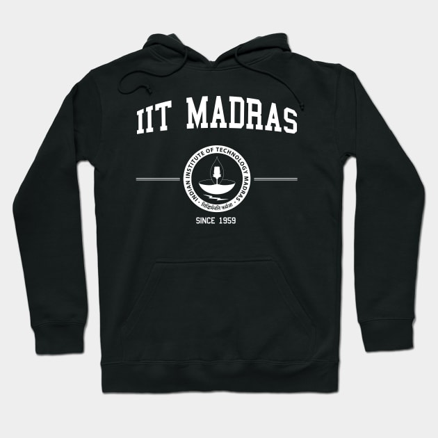 IIT Madras Chennai Aluminai Alma Mater Indian Hoodie by alltheprints